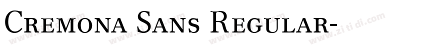 Cremona Sans Regular字体转换